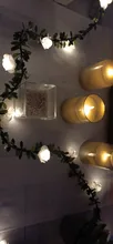 Flower Led Lights Garland-Decor Battery-Powered Fairy-String Rose Party Wedding-Valentines