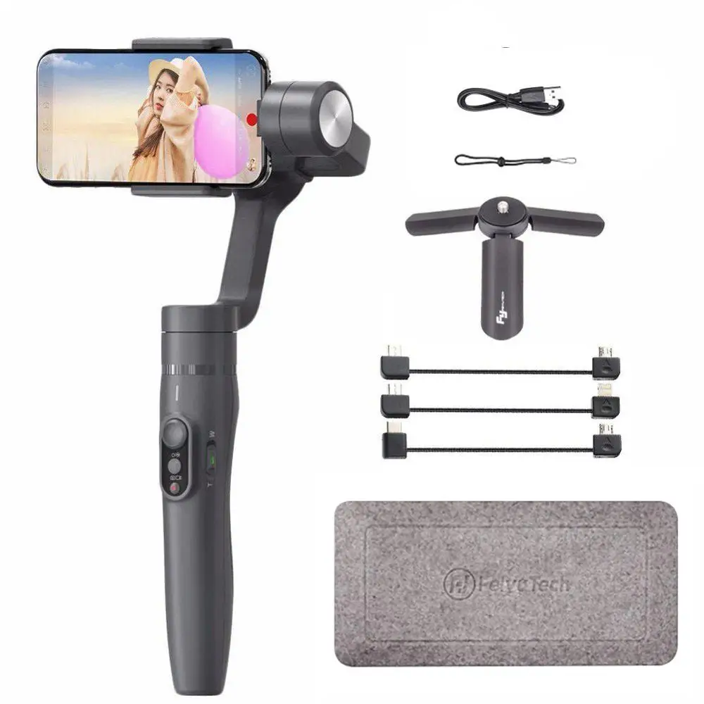 Feiyu Vimble 2 селфи палка путешествия Gimbal Ручной Стабилизатор для iPhone X 8 Plus 7 6 samsung S9 + S8