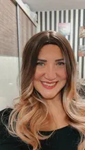 EASIHAIR-pelucas onduladas de cuerpo largo para mujer cabello sintético degradado, negro, marrón, Rubio, Cosplay, parte media Natural, resistente al calor