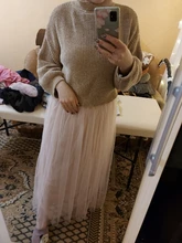 OHRYIYIE-falda de tul Vintage para mujer, faldas de malla de cintura alta elástica, largo plisado, para primavera y verano, 2021