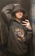 Apoya a tu Local de la calle estampado de gatos mujeres Sudadera con capucha de dibujos animados cuello redondo ropa suelta sudadera de la calle Sudadera con capucha de Hip Hop para mujer