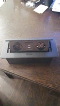 Table Outlet Desktop Socket Aluminum-Alloy-Cover Usb-Charging-Slow Black Pop-Up 2 