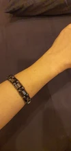Pulsera magnética elástica de cuentas sencillas, brazalete de cuentas negras, joyería de salud