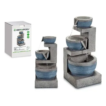

Garden fountain Blue Grey Resin