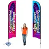 Beach Feather Flag  Custom Print Banner Complete Set Advertising Promotion Trade Show Any Logo Club Sport Using ► Photo 1/6