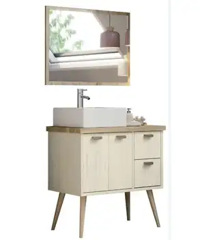 

Hydra 82 cm bathroom cabinet with basin and mirror.