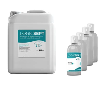 

LogicSept - 5000ml - pack reloading with 4 bottles 500ml - hand sanitizer - very effective - soft for children's skin