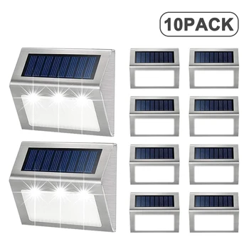 야외 태양광 LED 가로등, 3 구, 방수 정원 울타리 데크 장식, 계단, 발코니, 파티오 벽