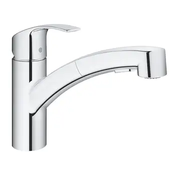

Grohe eurosmart kitchen mixer with pull-out excess, low spills, Chrome (30305000)