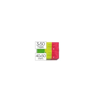 

Adhesive notepad removes and PON Q-CONNECT 40X50 MM NEON PACK of 3 PCs with 50 sheets per COLOR 10 units