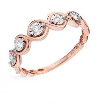 

Gold ring with diamonds sunlight sample 585