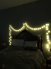 Lights-String Garland Cotton-Ball Led Wedding Party Christmas Outdoordiy Holiday 5M Crib