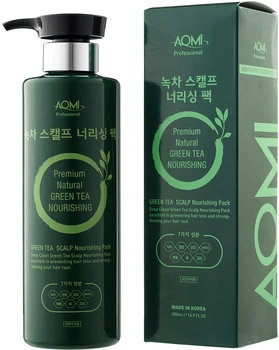 

Aomi green tea scalp nourishing pack hair mask with green tea extract