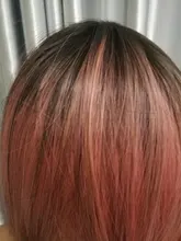 Peluca con malla Frontal de pelo lacio sintético Zesen 13*4 pelucas de Color degradado y Color verde peluca Frontal de encaje para mujer