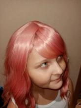 Msholy-peluca ondulada rosa con flequillo Bob corto, Pelo Rizado Bob, pelucas púrpuras sintéticas Rojas, rubias y verdes, Cosplay de alta temperatura