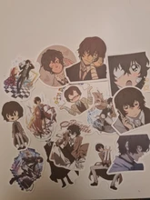 Bungo Stray-pegatinas de perros de PVC para niños, pegatinas de grafitis, maletas, equipaje, guitarra, coche, impermeable, 10/100 Uds.