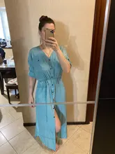 Tunic Beach Cover-Up Sarong Kaftan Swim-Wear Long Cotton -Q1111 Saida-De-Praia Vestido