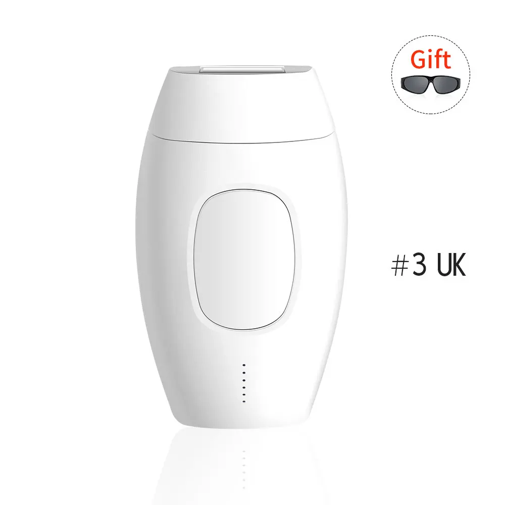 UK Plug Ручной лазерный эпилятор, сухая Женская бритва, Женская бритва, триммер для удаления волос, эпилятор для лица, бикини, тела, ног, подмышек - Цвет: UK Plug