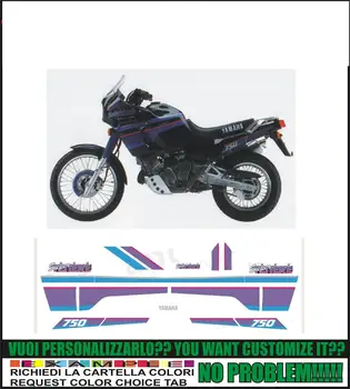 

XT 750 Z SUPER TENERE 1991 BLACK STICKERS ADESIVI DECAL SET KIT