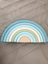 1Set bebé Arco Iris colores de silicona apilar juguetes Montessori creativo juguetes libres de bisfenol A de silicona de grado de alimentos de la educación temprana y regalos de los niños