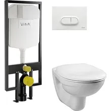 Комплект Vitra Normus унитаз с сиденьем+ инсталляция+ кнопка белая(9773B003-7201