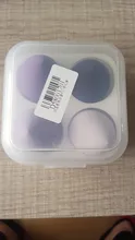 4/1pc maquillaje licuadora Puff cosmético de maquillaje esponja con caja de almacenamiento de la Fundación esponja para polvo herramienta de la belleza de las mujeres Accesorios