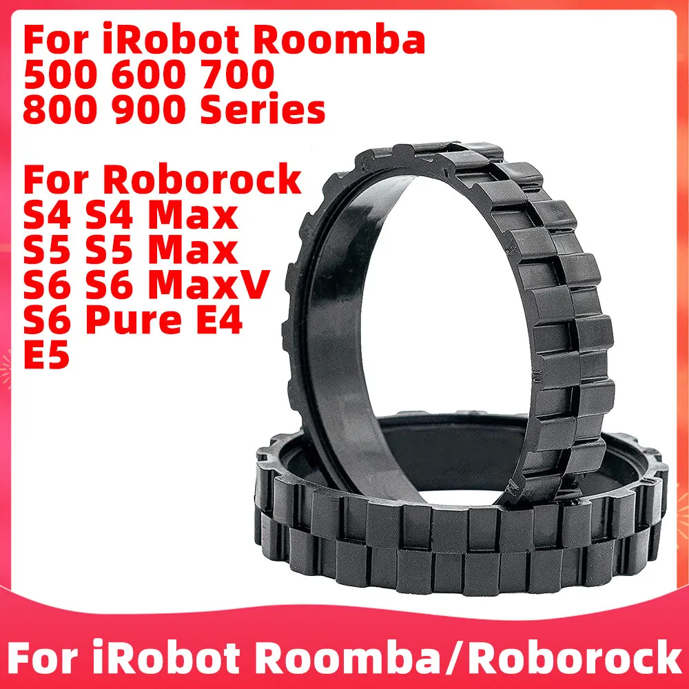 Pneus de Rodas para Irobot Roomba Série 500 600 700 800 900 Roborock s5 Max s6 Maxv s6 Pure e5 Robot Aspirador Peças Sobressalentes