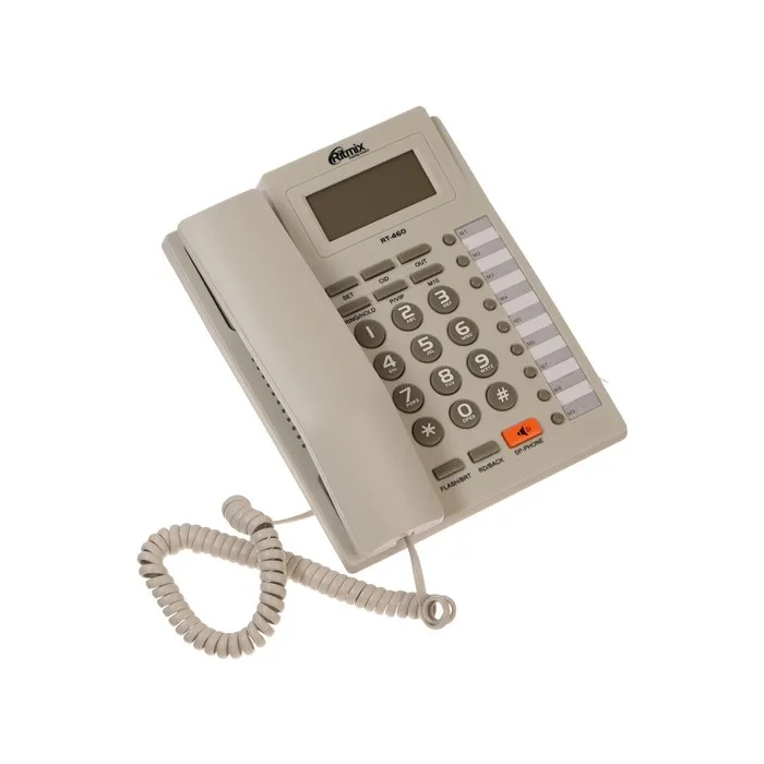 Corded Telephone ritmix rt-460 display memory однокнопочный set white | Компьютеры и офис