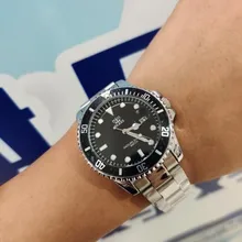 OLEVS-Reloj de pulsera de cuarzo para hombre, cronógrafo deportivo con correa de acero inoxidable, resistente al agua, masculino