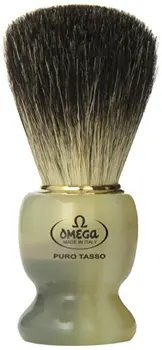 

Omega 63171 Stripey 100% Pure Badger Shaving Brush with Stand by Omega