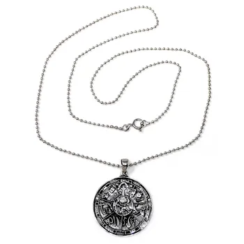 

Pendant 925 Sterling silver m symbols esoteric 25mm. Smooth round chain 50cm. Ball closure reasa-RECORDING INCLUDED