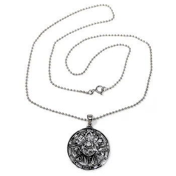 

Pendant 925 Sterling silver m symbols esoteric 25mm. Smooth round chain 50cm. Ball closure reasa