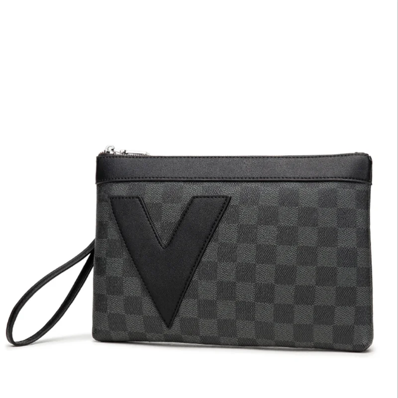 

HORIZONPLUS EUROPE AND AMERICA LUXURY MEN VEGAN LEATHER CLUTCH GRAB BAG