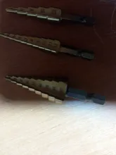 3 uds HSS titanio broca 4-12 4-20 4-32 de perforación de Metal de acero de alta velocidad cortador de agujeros para madera taladro de cono