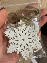 5pcs+1m hemp rope Christmas Tree Ornament Wooden Hanging Pendants Christmas tree snow