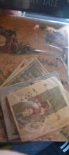 Lote de 40 unidades de tarjetas Estilo Vintage de papel Kraft con diseño de flores, ideal para diario, ideal para álbumes de recortes