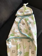 Manta y gorro con envoltura de capullo para recién nacido, bolso de pañales de algodón, saco de dormir estilo sobre para bebé, ropa de cama