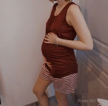 Conjunto de pijama de manga corta para mujer, ropa de dormir de maternidad para amamantar, pantalones cortos de embarazo de talla ajustable