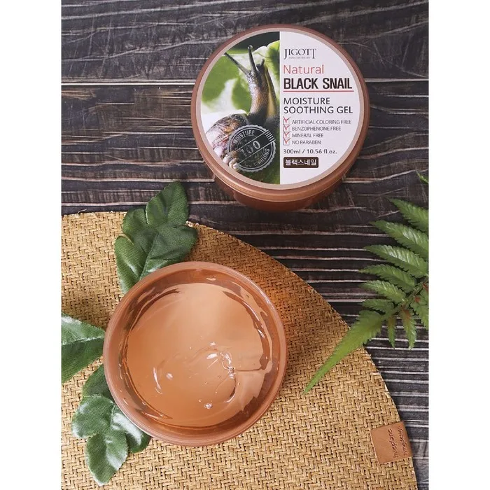 Gel for face and body jigott natural with extract муцина black snail 300 ml |
