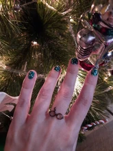 Anillo de gafas clásicas de la muerte para hombre y mujer, anillos abiertos negros con cicatrices de rayo para parejas, joyería para dedo