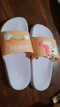 Zapatillas de unicornio arcoíris para niños y niñas, zapatos de playa, pantuflas suaves para interiores