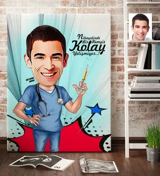 

Personalized Mr Hemşir Cartoon Canvas Table (70x100 cm.) 1 reliable Quality Cost Effective Fun Funny Decor Wall