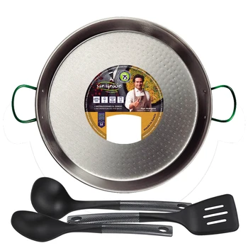 

Paellera SAN IGNACIO polished steel 30 cm with 3 kitchen utensils in nylon