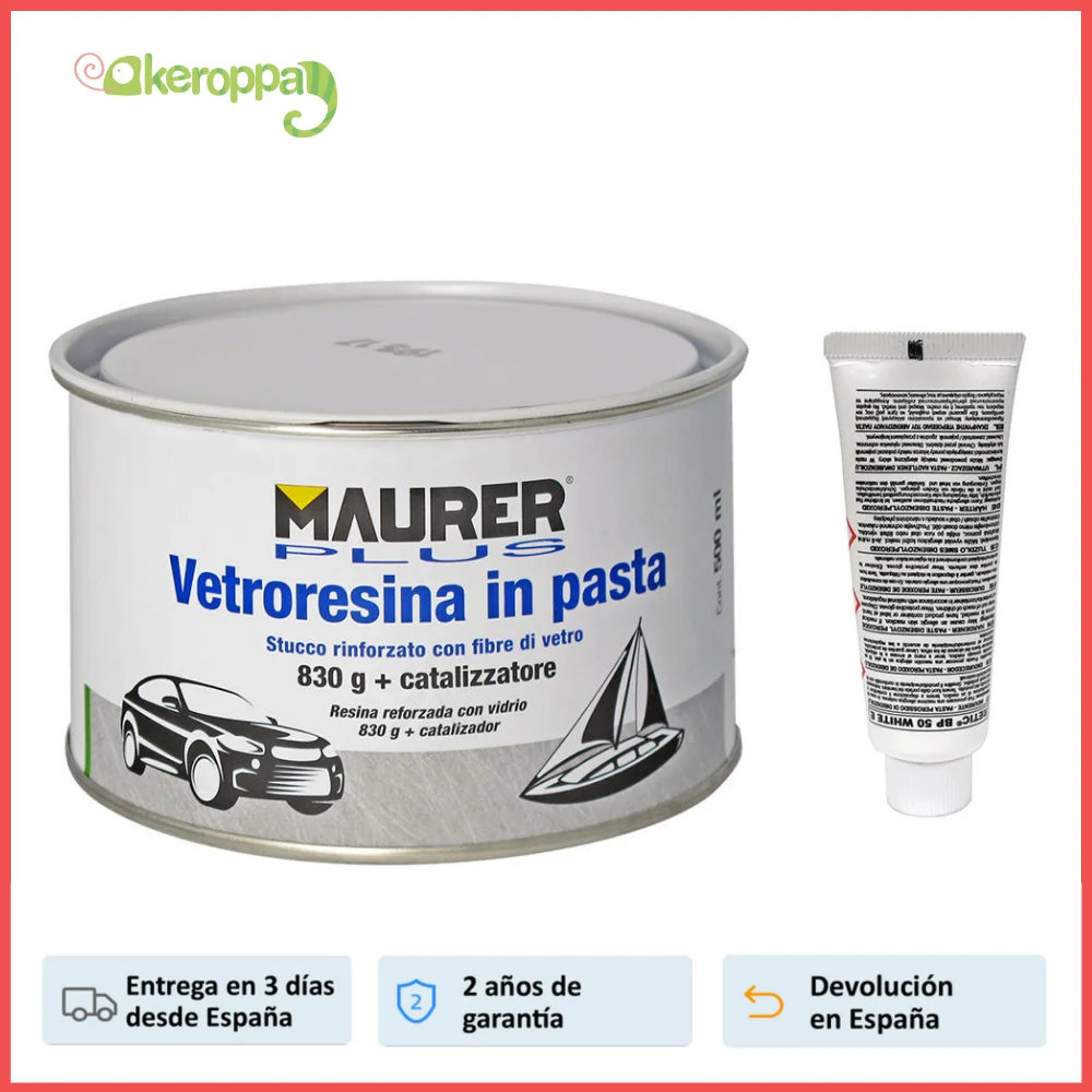 Maurer, glass fiber putty 500 ml/ 150 ml., With hardener, putty for car