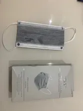 20 unids/caja CE KN95 5 capas gris máscara adulto de carbono activado polvo respirador de cara de protección a prueba de polvo KN95 FFP2 mujeres máscara