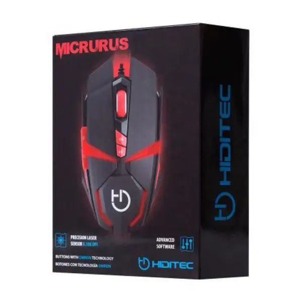 Игровая мышь Hiditec Micrurus 8100 точек/дюйм черный красный