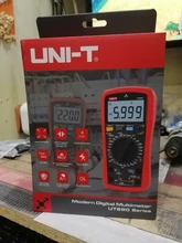 UNI-T-multímetro Digital UNI T, valores eficaces verdaderos UT890C UT890D + rango Manual AC DC, probador de temperatura de capacitancia, retroiluminación