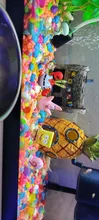 Decoration Ornament Krab-Figure Pineapple-House Aquarium Fish-Tank Krusty Cute Cartoon