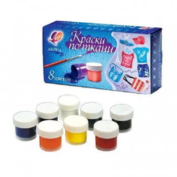 

Acrylic paints on fabric 8 colors beam