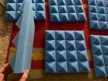 Espuma acústica de estudio insonorizada Panel de tratamiento de absorción de sonido piramidal, esponja protectora de azulejos, 4/8/12/24 Uds., 250x250x50mm, 7 colores